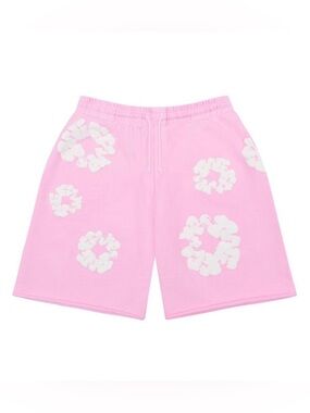 Brand new Denim Tears cotton wreath Sweat Shorts Powdered Pink/White size XL